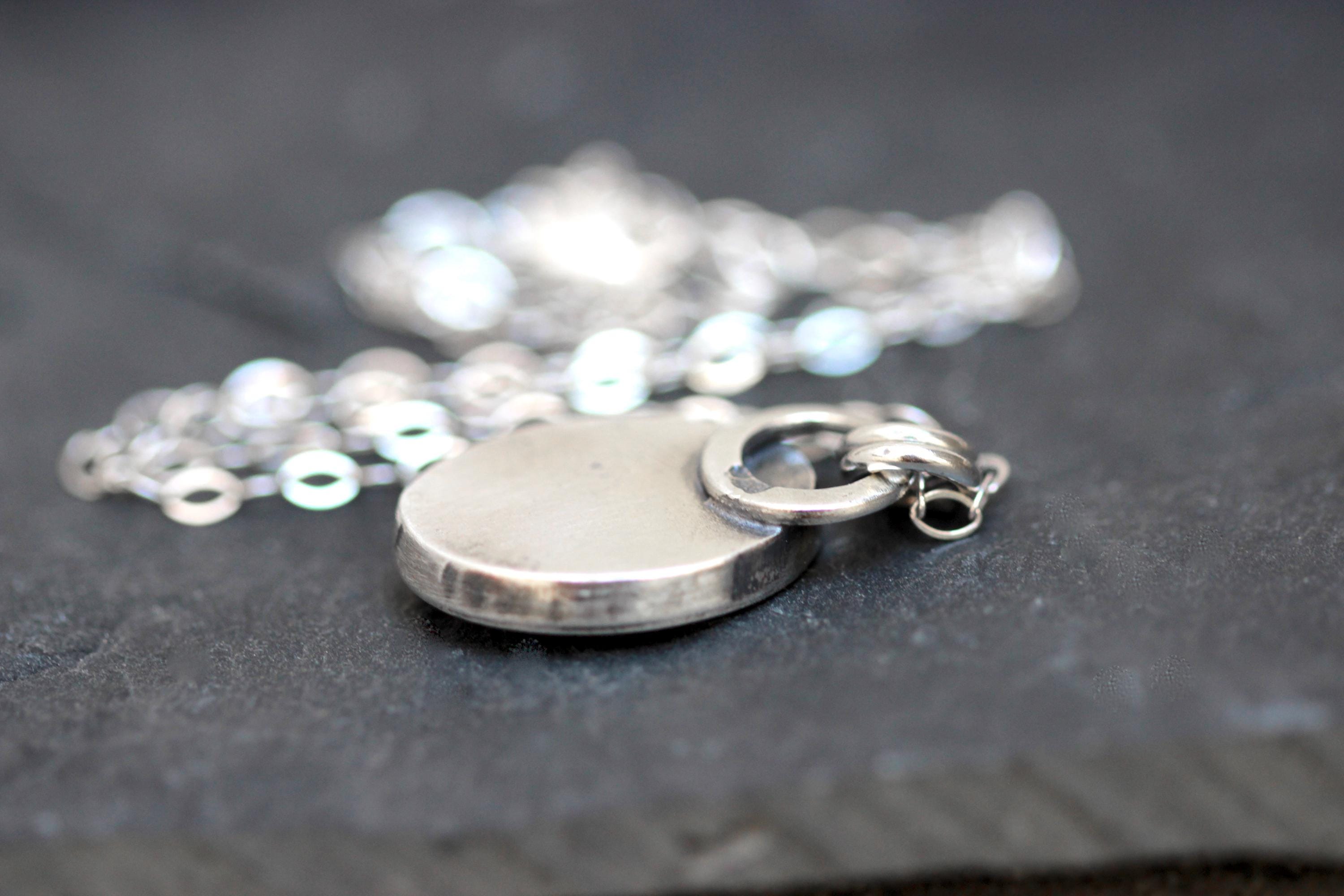 Sacred Heart Necklace Sterling Silver Sacred Heart of Jesus Catholic ...