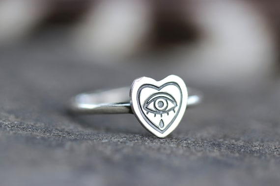 Crying shop heart ring