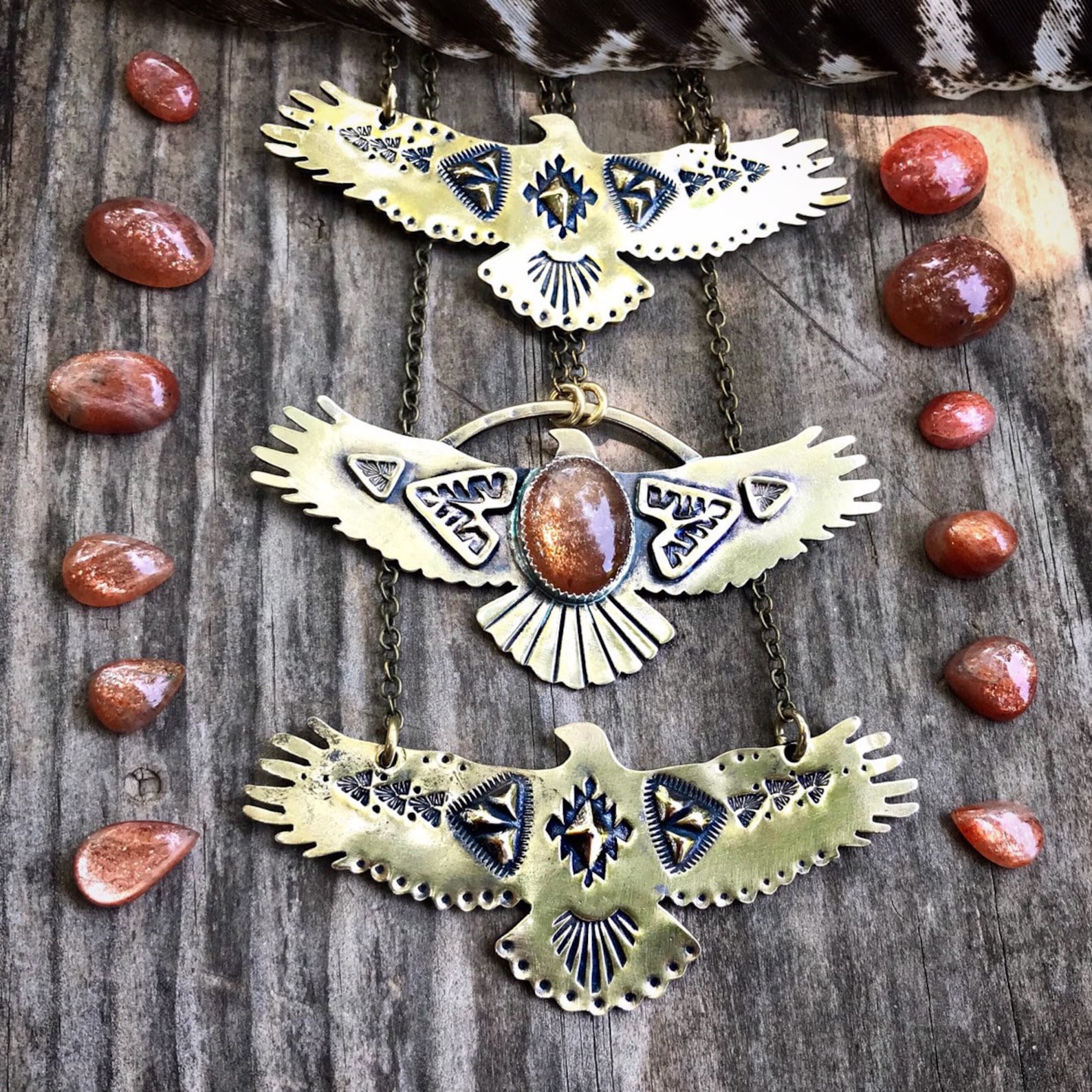 Hawk Necklace Bird Necklace Eagle Necklace Thunderbird Etsy