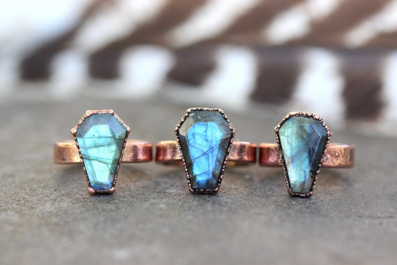 Coffin store ring etsy