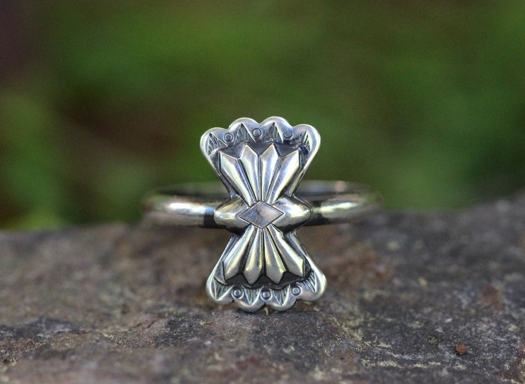 The Adjustable Midnight Concho Ring main image 1