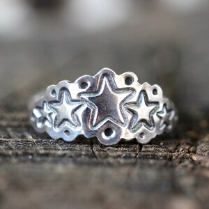 Silver Star Ring Celestial Ring Sterling Silver Star Ring Celestial ...