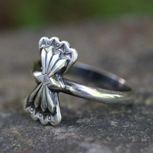 Double Rectangle Turq + SS Concho Ring main image 0