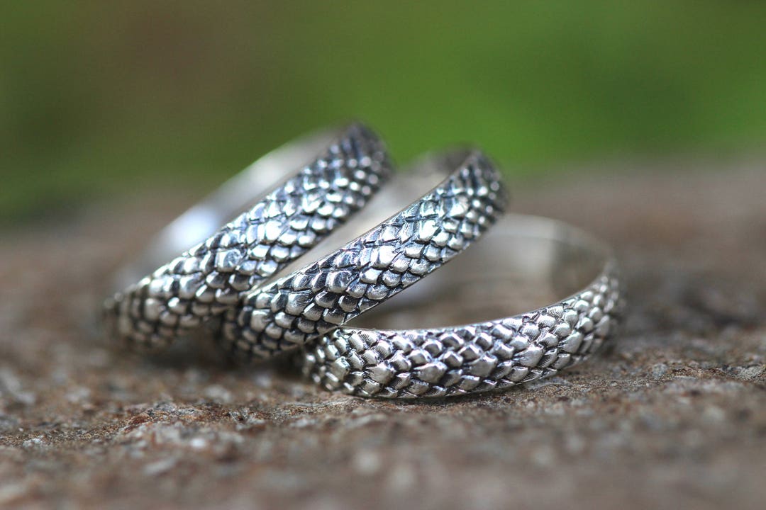 Silver Snake Ring Dragonscale Ring Dragon Scale Ring Snakeskin Ring Sterling Silver Stacking Ring Etsy Canada