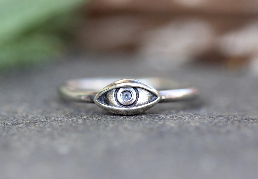Sterling silver evil eye ring deals