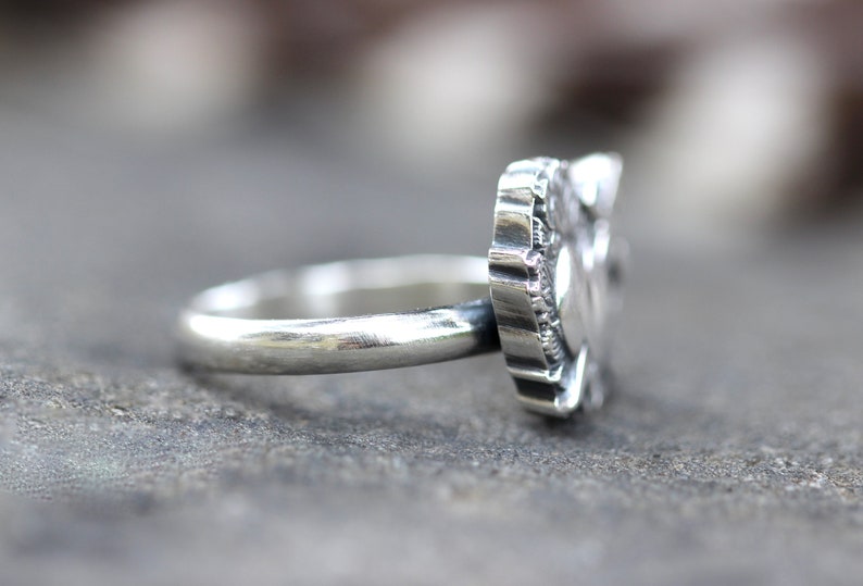 Sterling Silver Sacred Heart Ring — Heart and Dagger Ring, Milagro ...
