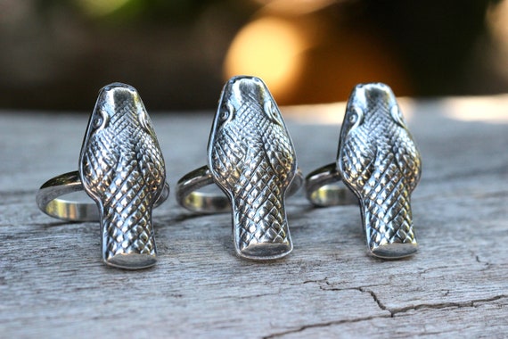 Silver Snake Ring Silver Serpent Ring Snake Jewelry Witch Jewelry Sterling Silver Snake Jewelry Nature Ring Snakes