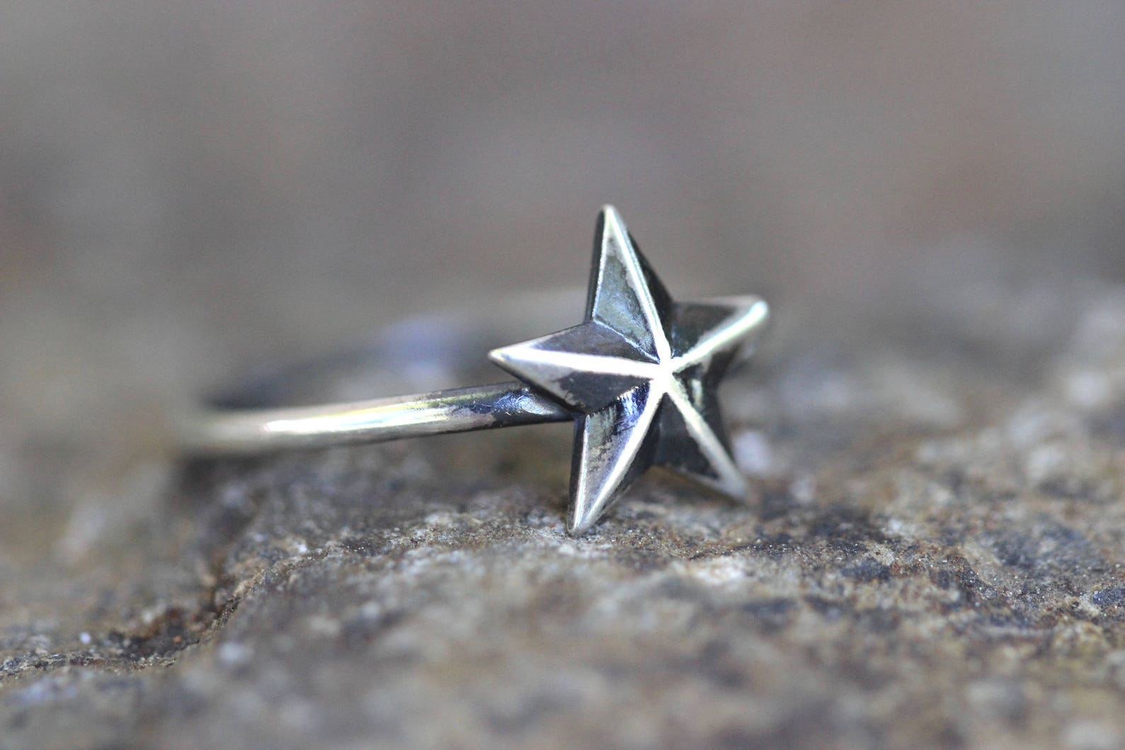 Star Ring Star Ring Sterling Silver Star Ring Sterling Silver Stacking Ring ...