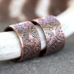 Copper Ring Thumb Ring Thick Ring Copper Flower Ring Art - Etsy