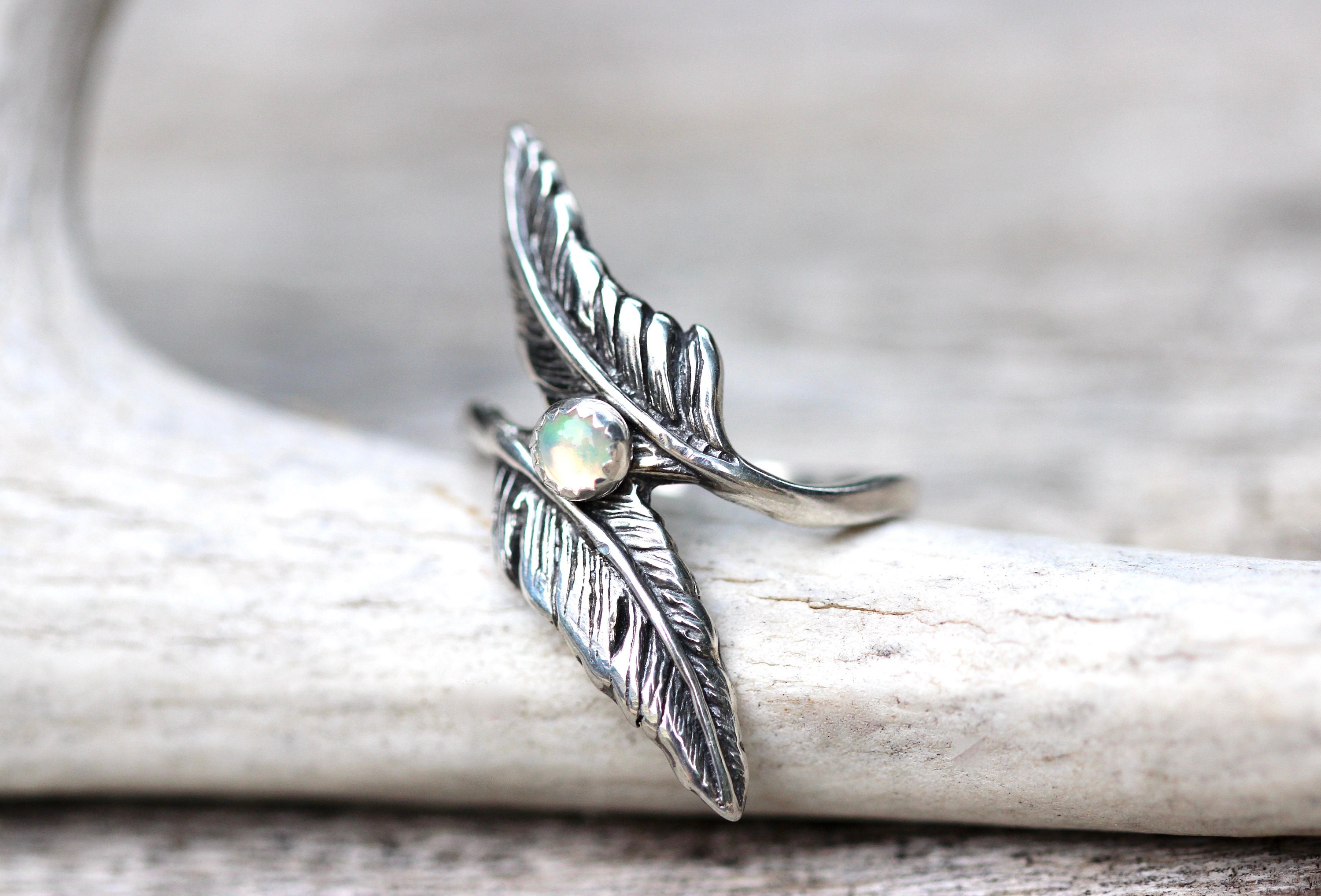 Feather wrap ring new arrivals