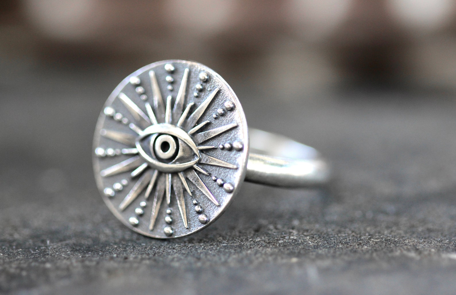 Seeing Eye Rings Eye Ring Sterling Silver Evil Eye Ring All Seeing Eye Ring Evil Eye ...