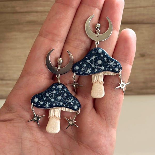Celestial Mushroom Earrings