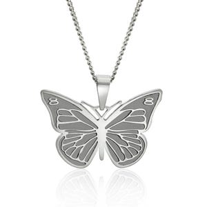 Engraveable Etched Wings Butterly Pendant Necklace Inspirational Jewelry Personalized Gifts Women&#39;s Necklace