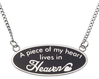 Memorial Necklace: Stainless Steel Angel Pendant, Sympathy Gift
