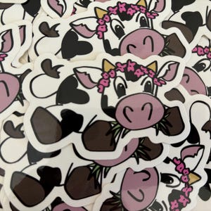 KennaKreativity vinyl cow sticker