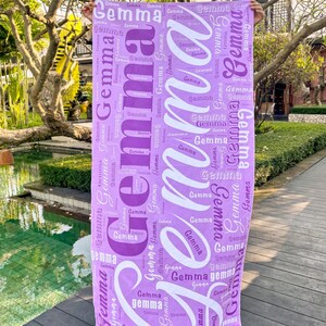 Toallas de playa de microfibra personalizadas, toallas de playa con letras personalizadas, toallas de playa para amantes del deporte, vacaciones en la playa, regalos de verano