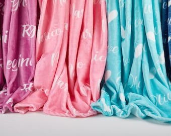 Personalized Name Blanket for Baby/Kids/Adults,Custom Flannel Blanket for Newborn,Personalized Flannel Blanket with Name,Newborn Blanket