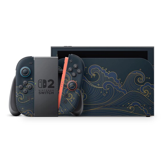 Nintendo Switch 本体 神奈川沖浪裏カスタム 神奈川沖浪裏にインスパイアされたNintendo Switch用スキン - Etsy 日本