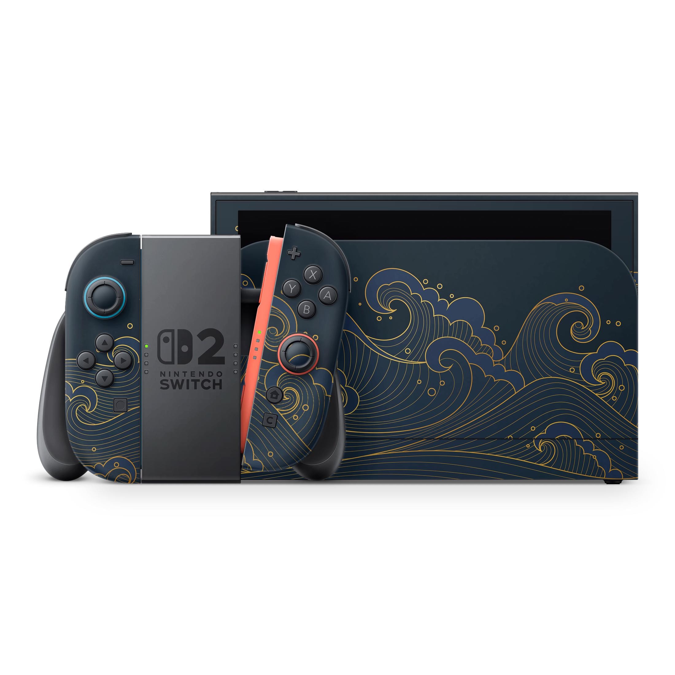 Nintendo Switch 本体 神奈川沖浪裏カスタム 神奈川沖浪裏にインスパイアされたNintendo Switch用スキン - Etsy 日本