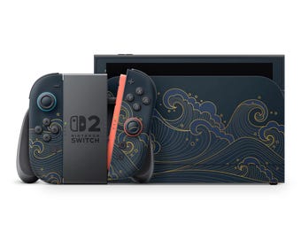 Skin voor Nintendo Switch 2 – Geïnspireerd door de Grote Golf van Kanagawa
