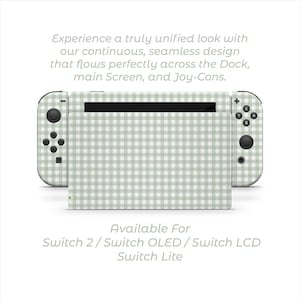 Skin para Nintendo Switch – Cuadros verde salvia