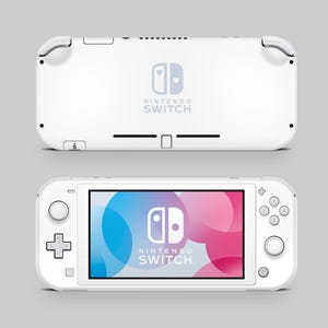 Vinilo adhesivo para Nintendo Switch Lite – Blanco Nieve | Adhesivo blanco puro, protector, de vinilo mate, fácil de aplicar, fabricado en Francia.