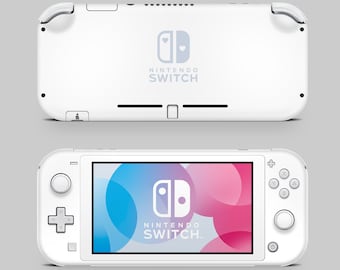 Skin pour Nintendo Switch Lite – Blanc neige | Sticker blanc pur, protection, vinyle mat, facile à appliquer, fabriqué en France