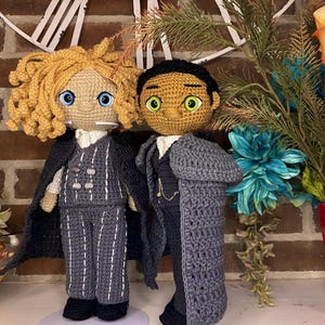Amigurumi plushie crochet vampire doll “Wedding Night Loustat” pair, IWTV-inspired