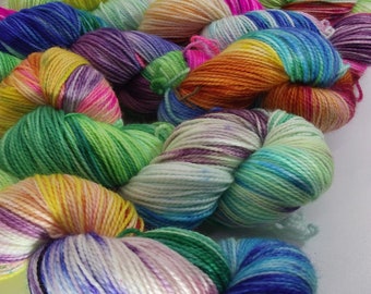 Handpainted sock yarn, fingering yarn, Superwash Merino  Nylon, 100 grams-Honeydukes