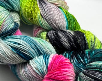 Handpainted sock yarn, fingering yarn, Superwash Merino Tencel Nylon, 100 grams-Serendipity