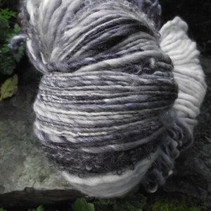 Handpainted handspun Yarn kit bundle, three skeins OOAK, bulky Merino, Mohair, Bamboo-Winter is Coming image 3