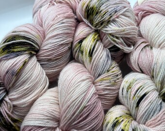 Handpainted sock yarn, fingering yarn, Superwash  Merino, 100 grams-Cherry Blossom
