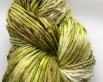 Handpainted handspun Yarn kit bundle, three skeins OOAK, bulky Merino, Mohair, Bamboo -Moss