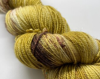Handpainted sparkle  hand dyed sock yarn, fingering yarn, Superwash Merino  Nylon, 100 grams, Oberyn