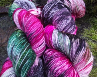 Handpainted sock yarn, fingering yarn, Superwash Merino  Nylon, 100 grams-Painting Roses