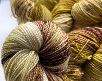 Handpainted  hand dyed sock yarn, fingering yarn, Superwash Merino  Nylon, 100 grams, Oberyn
