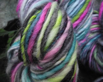 Handspun wool yarn, handpainted wool Merino worsted yarn-Tubular