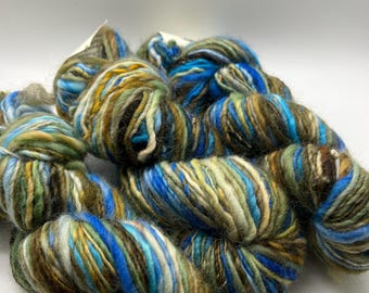 Handspun yarn, handpainted  wool yarn, bulky  weight, multiple skeins available-Hebrides
