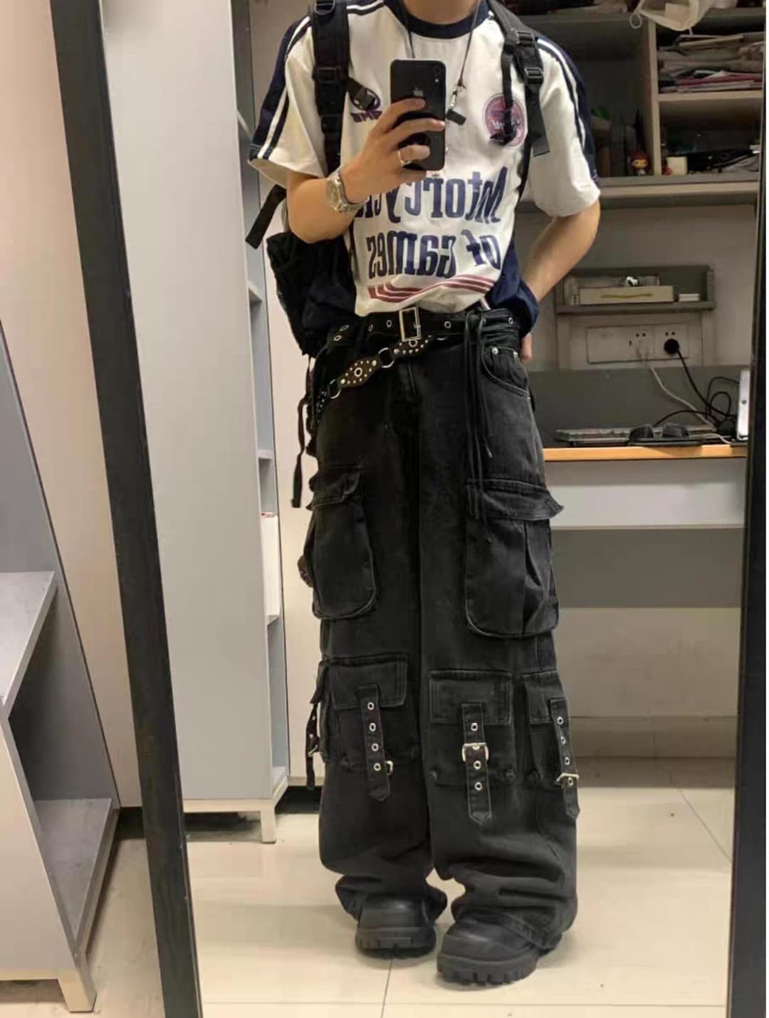 INSOBUZパンツ y2k uk drill pants opium 黒 INSOBUZパンツ y2k uk drill pants opium 黒 izBLACKボンテージ