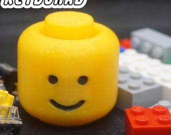 LEGO Head Fidget Toy Clicky Button Keyboard Switch Sensory Stress Relief Stim Toy Gift Focus Gaget Calming Relaxing Anxiety Reducing