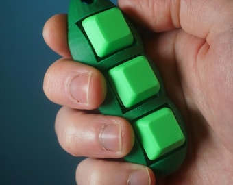 Personalized Mechanical Clicker Pea Pod Fidget Toy with English or Japanese Name Engraving ASMR Stim Sensory Toy