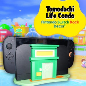 Tomodachi Life: Living The Dream Nintendo Switch 1 & 2 Dock Holder, Nintendo Display, Coustomizable Colors