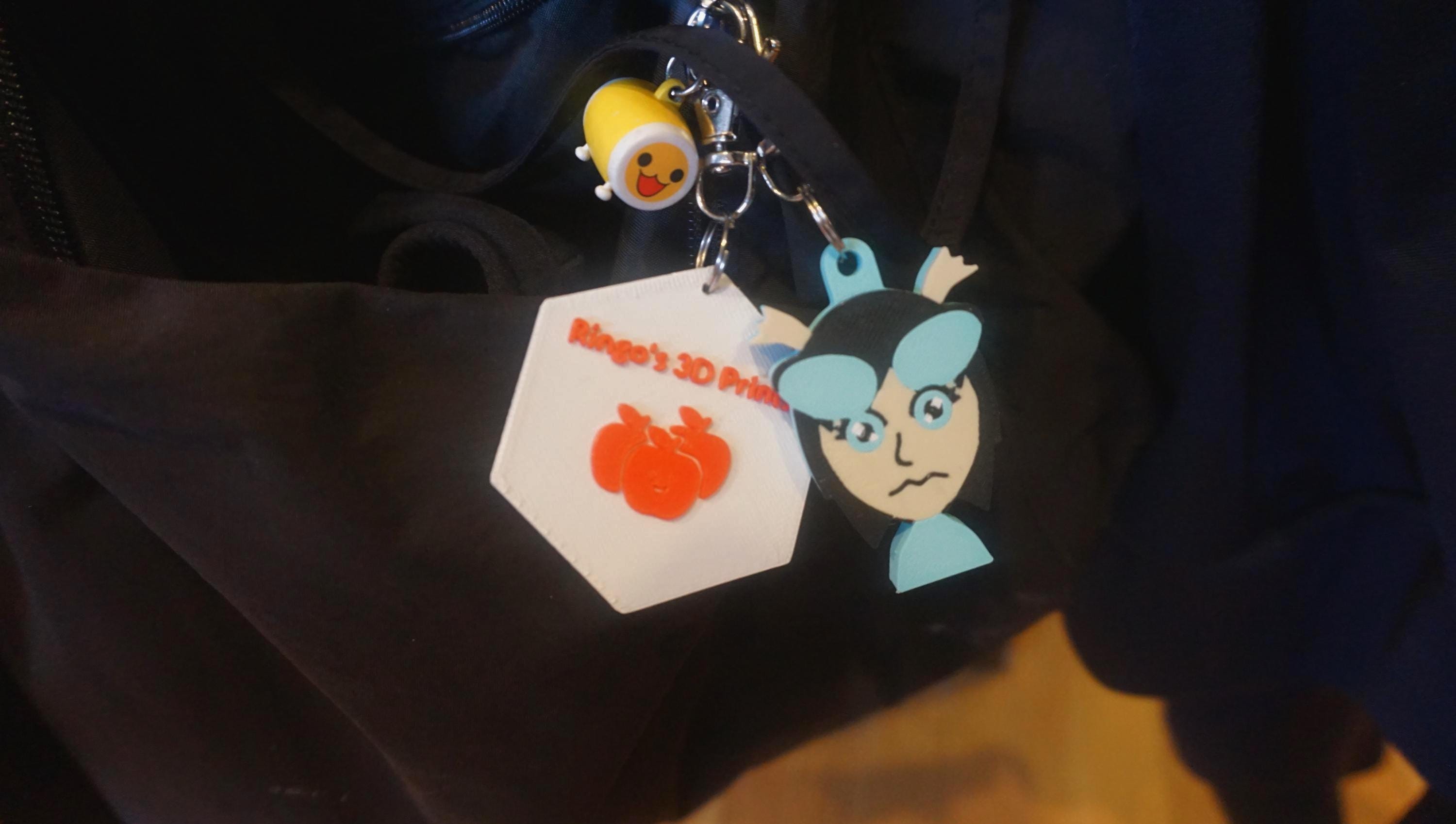 Personalized Mii Keychain, Wii, 3ds, Nintendo Switch, Frutiger