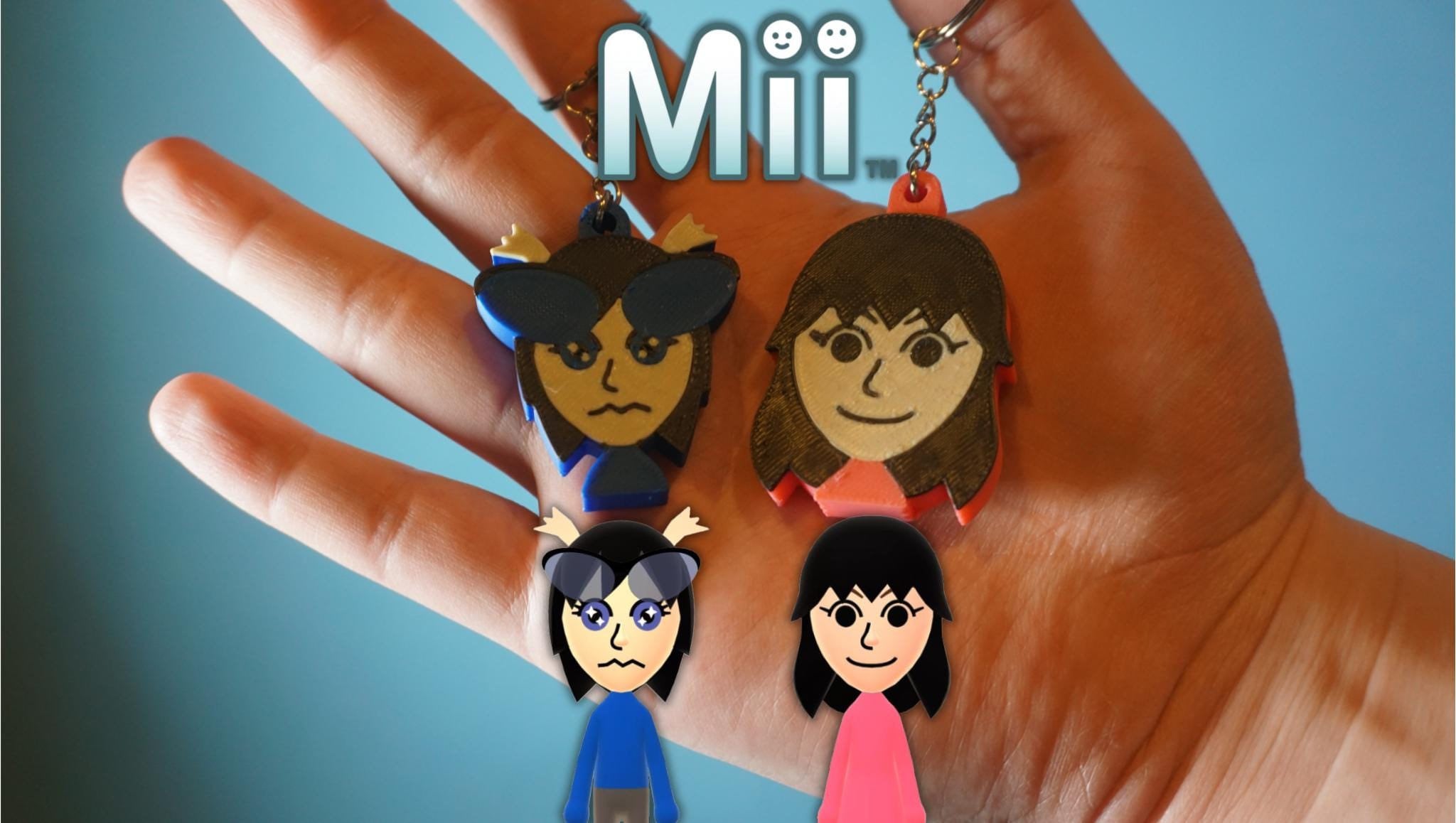 Personalized Mii Keychain, Wii, 3ds, Nintendo Switch, Frutiger