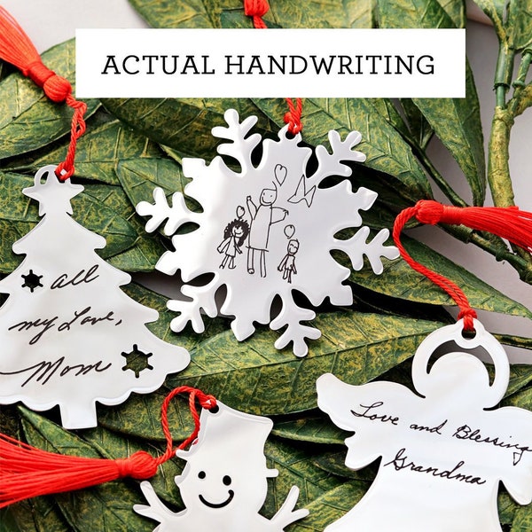 Personalized Ornament • Christmas Ornament • Handwriting Ornament • Keepsake Ornament • Engraved Signature • Custom Handwriting • HND