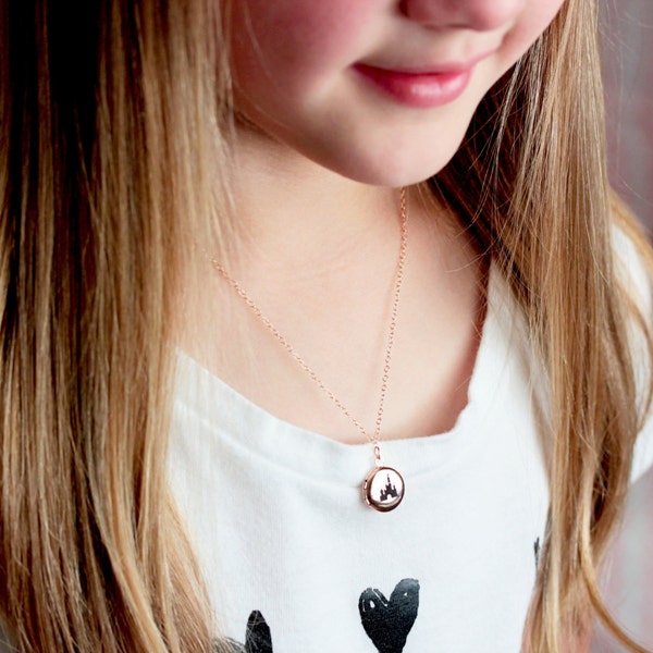 Children's Locket • Personalized Locket • Engraved Locket • Childs Locket • Photo Locket • Locket Necklace • Gift for Kids • MINI MXE1
