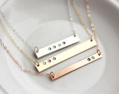 Birthstone Bar Necklace Birthstone Necklace for Mom Gold Bar Necklace Birthstone Jewelry Birthstone Bar Personalized Gift Mom TBS