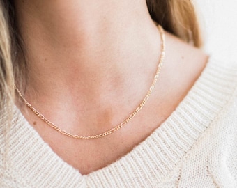Figaro Chain Necklace • Layering Necklace • Dainty Necklace • Delicate Gold Filled • Minimalist Necklace • Minimal Jewelry, Gift for Her LYR