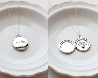 Personalized Locket Necklace • Silver Locket • Photo Locket • Engraved Locket Necklace • Personalized Jewelry • Custom Locket MEDIUM MXE1