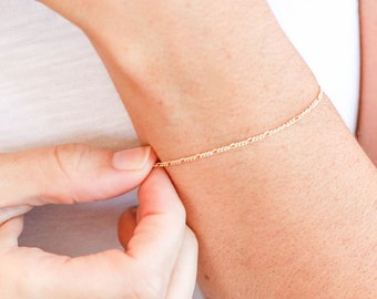 Thin Figaro Bracelet • Layering Bracelet • Dainty Bracelet • Delicate Gold Filled • Minimalist Bracelet • Minimal Jewelry • Gift for Her LYR